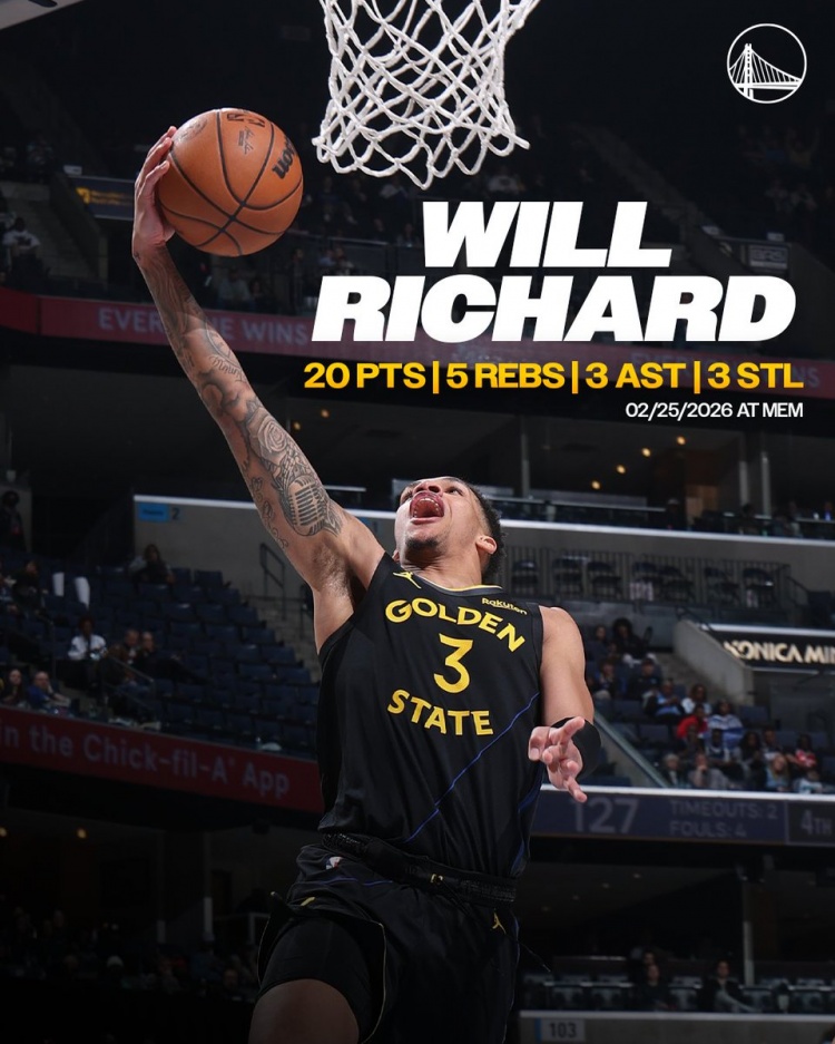 开云体育服务-理查德单场至少21分5板6助3断 2012年克莱后勇士首位新秀！